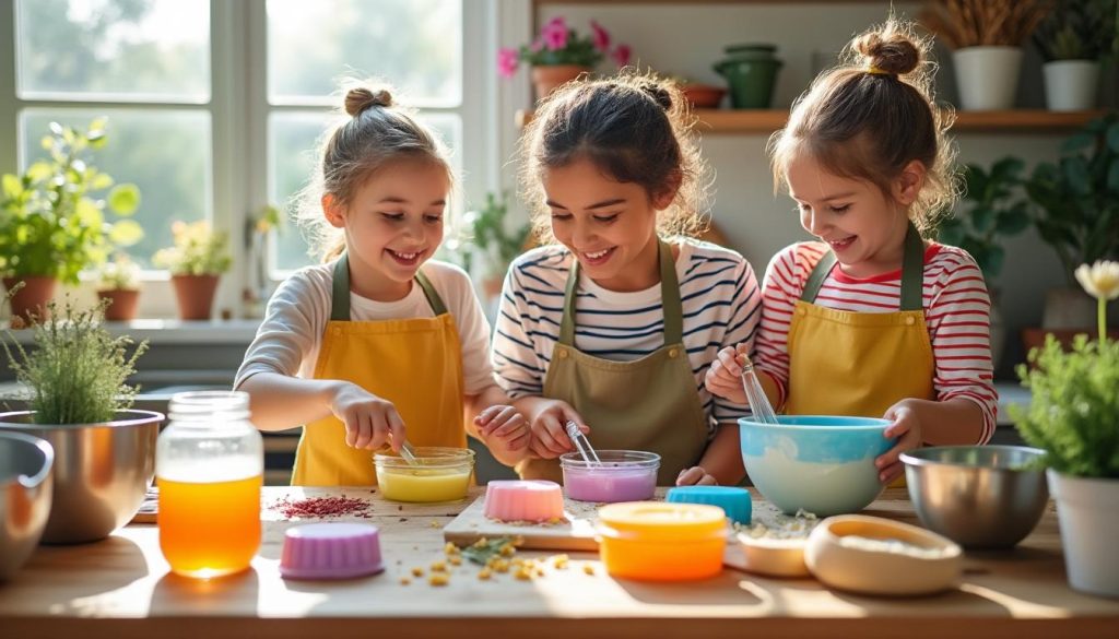 lerne, wie du mit kindern zu hause einfach und spaßig seife selber machen kannst. entdecke kreative ideen für ein gemeinsames bastelerlebnis!